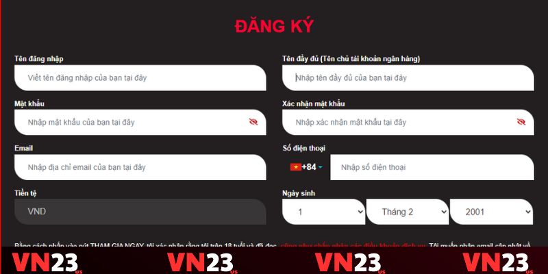 Quy trình đăng ký VN23 đơn giản, dễ hiểu cho tân thủ Quy trình đăng ký VN23 đơn giản, dễ hiểu cho tân thủ